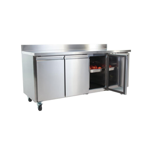 Polar U-Series Triple Door Counter Fridge with Upstand - 417Ltr UA065-A