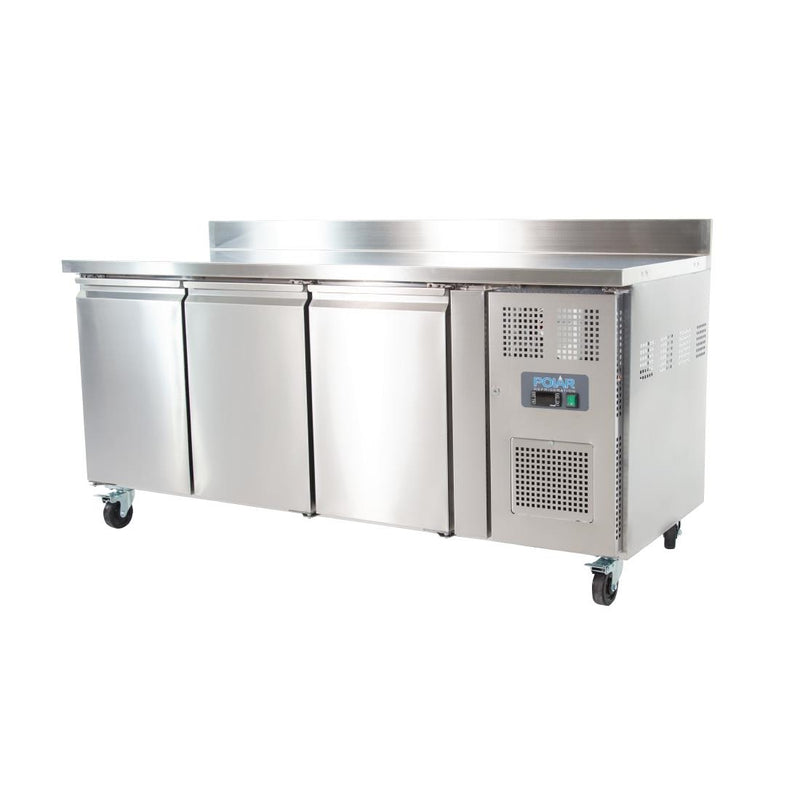 Polar U-Series Triple Door Counter Fridge with Upstand - 417Ltr UA065-A