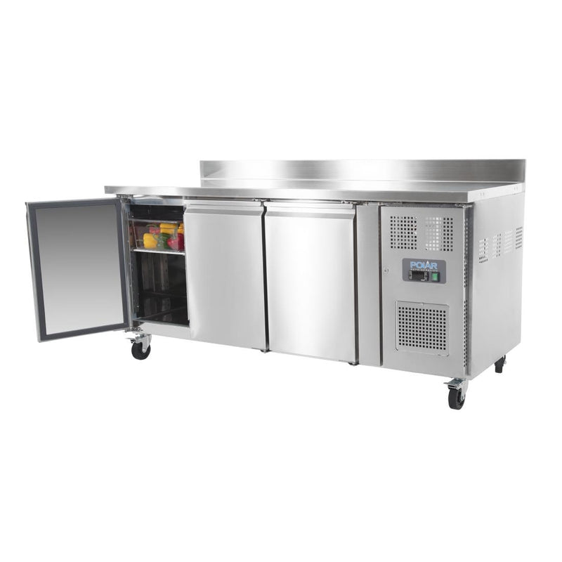 Polar U-Series Triple Door Counter Fridge with Upstand - 417Ltr UA065-A