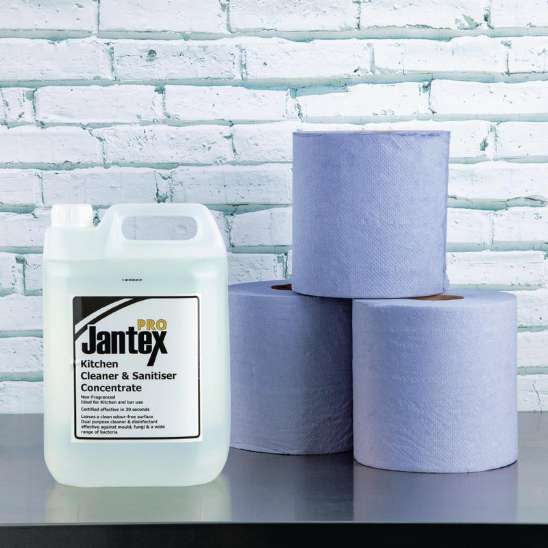 Jantex Centrefeed Blue Roll Paper Towels (Pack of 6) DL921