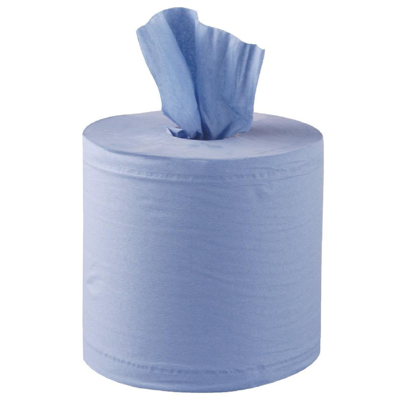 Jantex Blue Centrefeed Rolls 1-Ply (Pack of 6) GD833