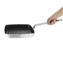 Vogue Square Non Stick Ribbed Skillet Pan 240mm DL942
