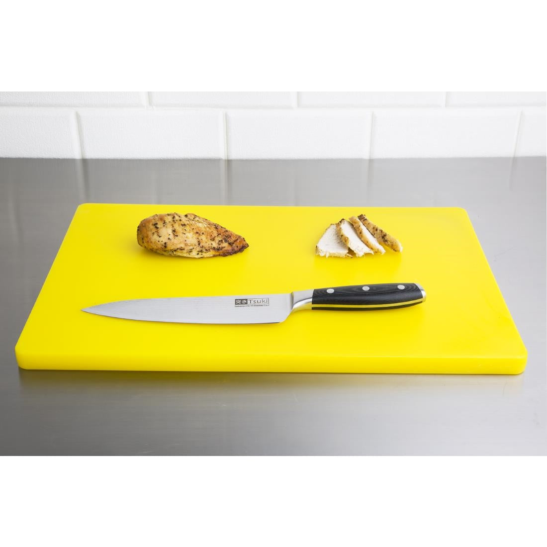Hygiplas Extra Thick Low Density Chopping Board Yellow - 450x300x20mm DM002
