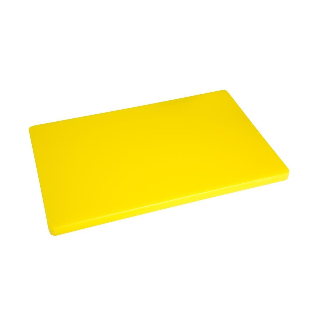 Hygiplas Extra Thick Low Density Chopping Board Yellow - 450x300x20mm DM002