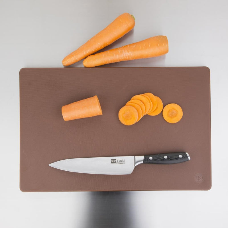 Hygiplas Extra Thick Low Density Chopping Board Brown - 450x300x20mm DM003