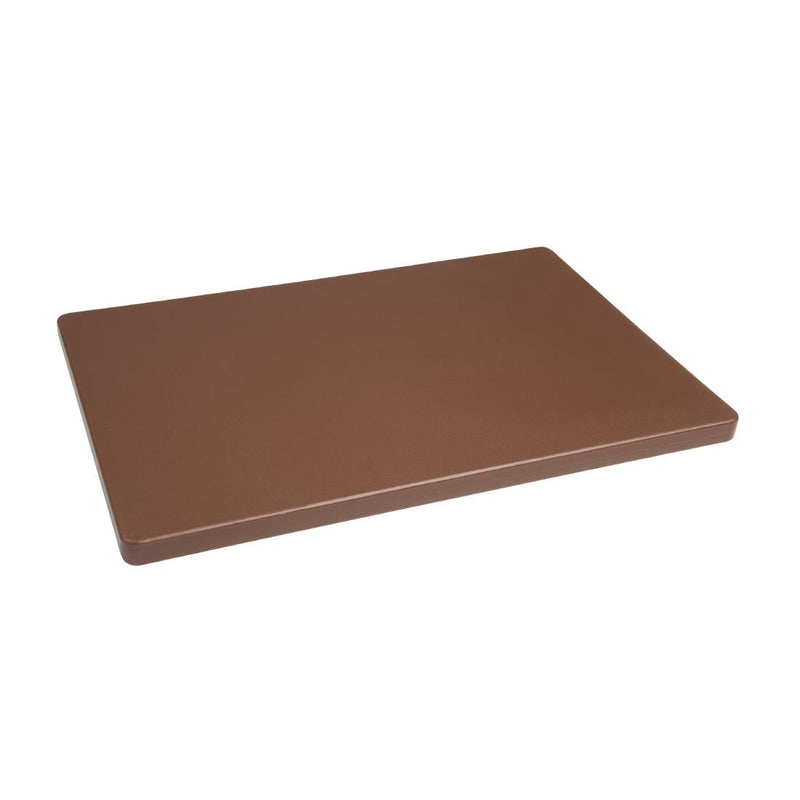 Hygiplas Extra Thick Low Density Chopping Board Brown - 450x300x20mm DM003