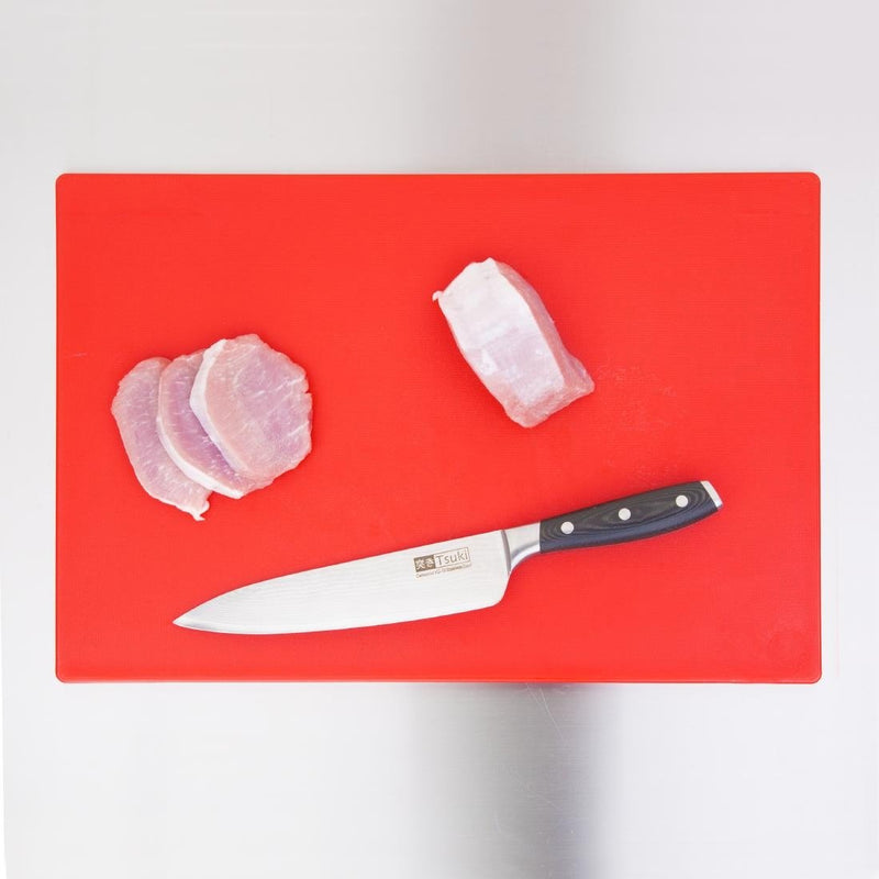 Hygiplas Extra Thick Low Density Chopping Board Red - 450x300x20mm DM004