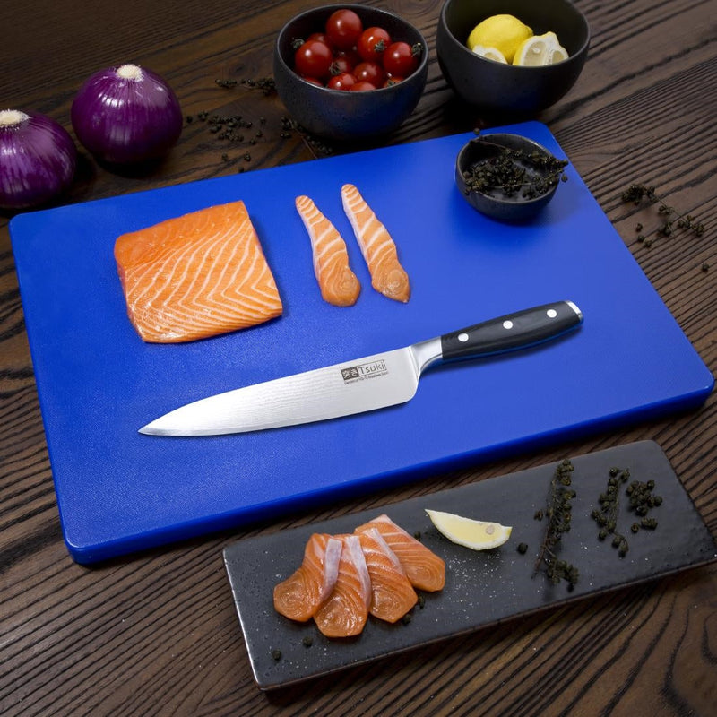 Hygiplas Extra Thick Low Density Chopping Board Blue - 450x300x20mm DM005