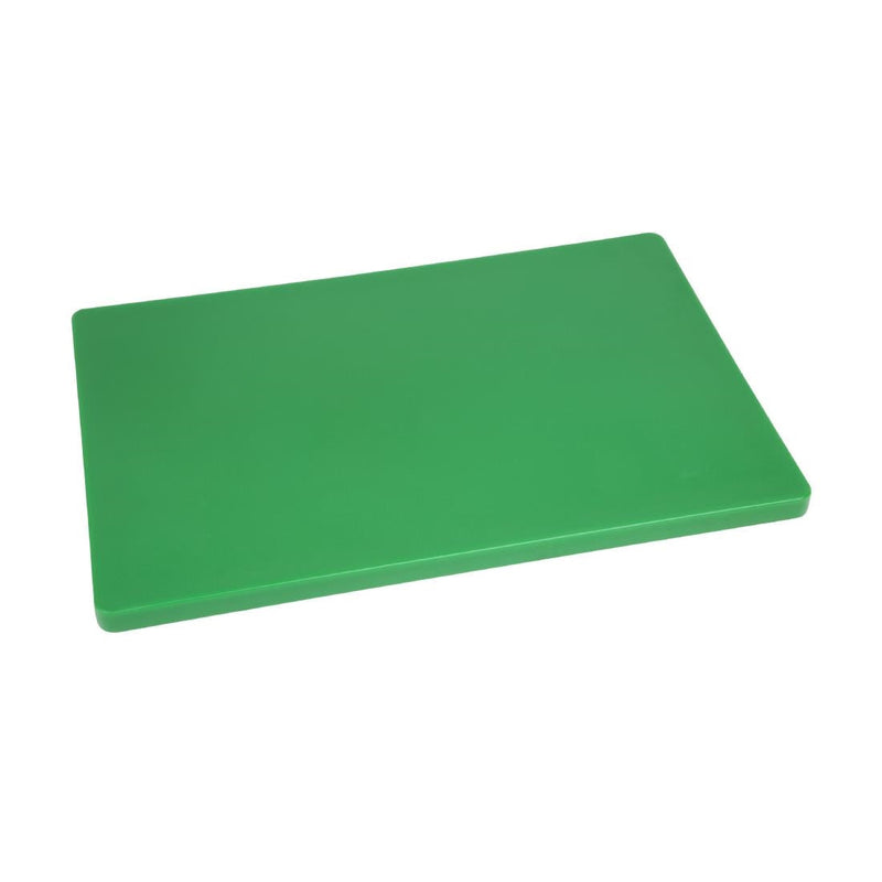 Hygiplas Extra Thick Low Density Chopping Board Green - 450x300x20mm DM006