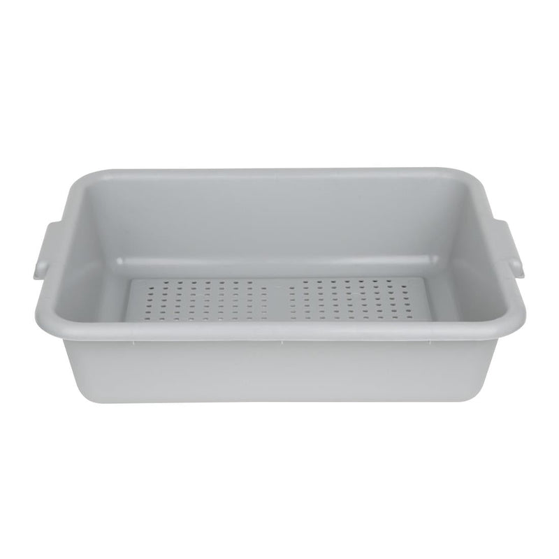 Vogue Plastic Perforated Storage Box Grey DN583