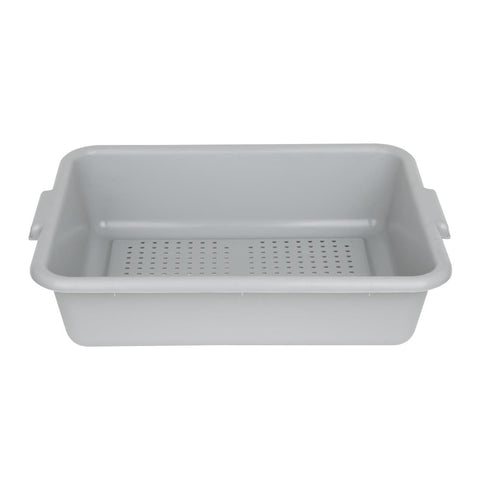 Vogue Plastic Perforated Storage Box Grey DN583