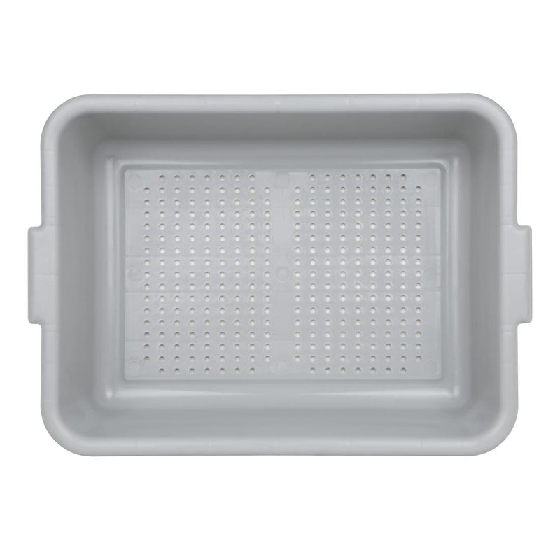 Vogue Plastic Perforated Storage Box Grey DN583