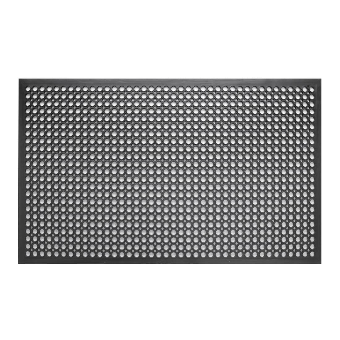 Jantex Rubber Anti Fatigue Anti Slip Floor Safety mat Black 1500 x 900mm DP206