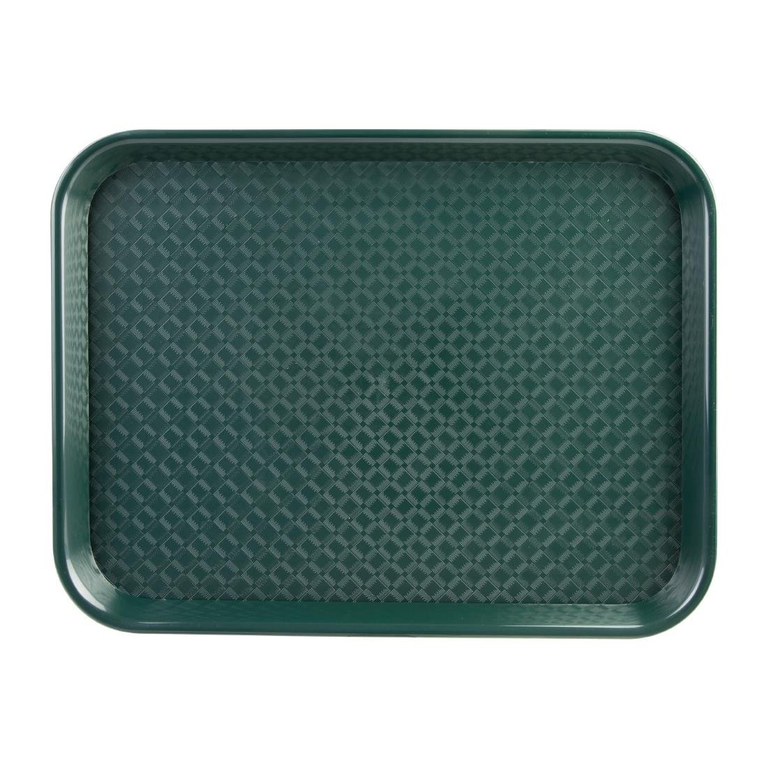 Olympia Kristallon Small Polypropylene Fast Food Tray Green 345mm DP214
