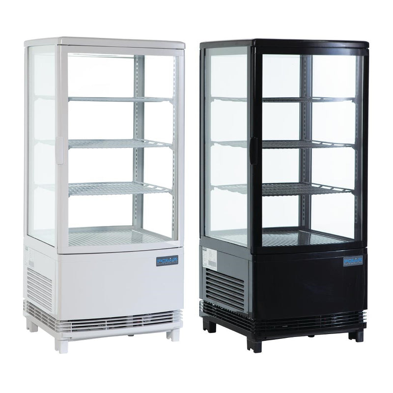 Polar C-Series Energy Efficient Curved Door Display Fridge Black - 86Ltr CX574-A