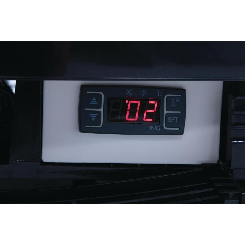 Polar C-Series Energy Efficient Curved Door Display Fridge Black - 86Ltr CX574-A