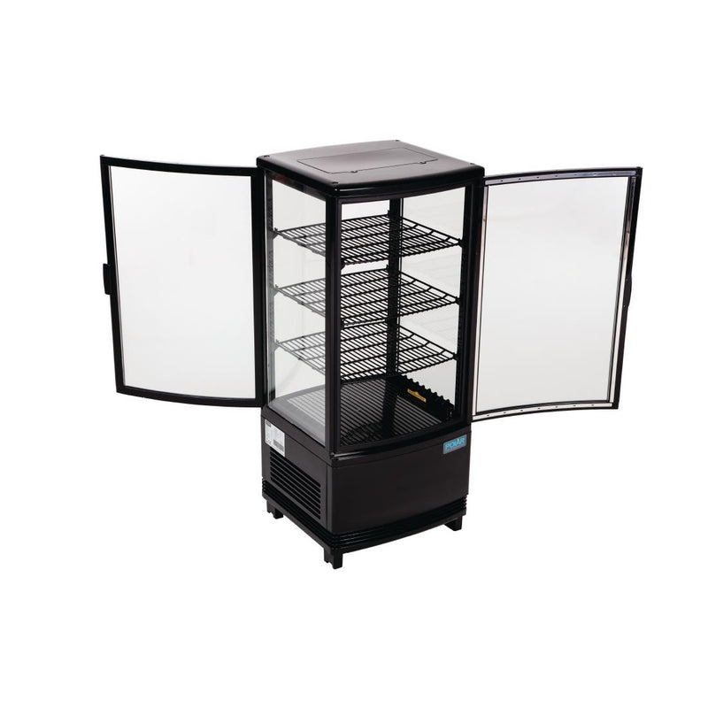 Polar C-Series Energy Efficient Curved Door Display Fridge Black - 86Ltr CX574-A