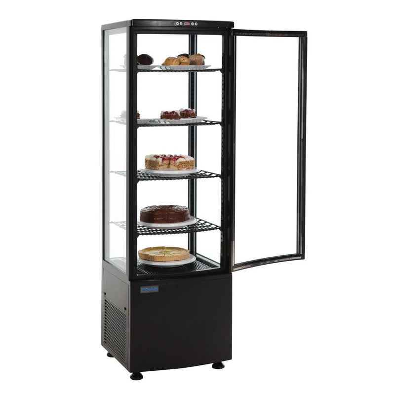 Polar C-Series Energy Efficient Curved Door Display Fridge Black - 235Ltr CX573-A