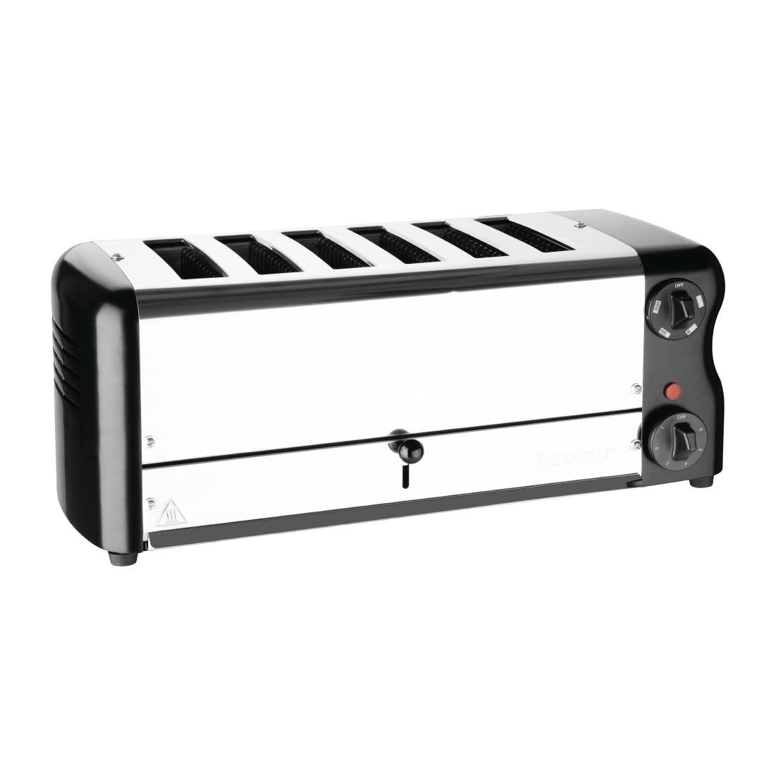 Rowlett Esprit 6 Slot Toaster Jet Black with Elements & Sandwich Cage CH187-A
