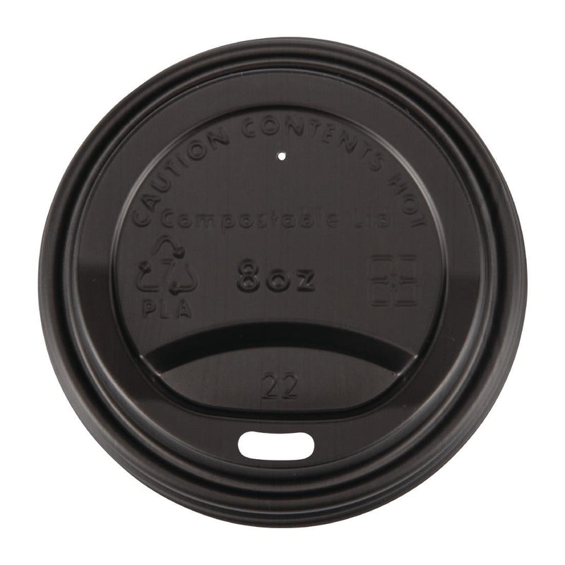 Fiesta Compostable Hot Cup Lids 225ml Pack of 50 DS054