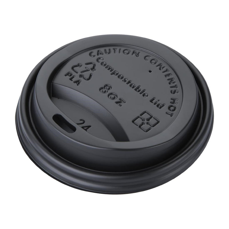 Fiesta Compostable Hot Cup Lids 225ml Pack of 50 DS054