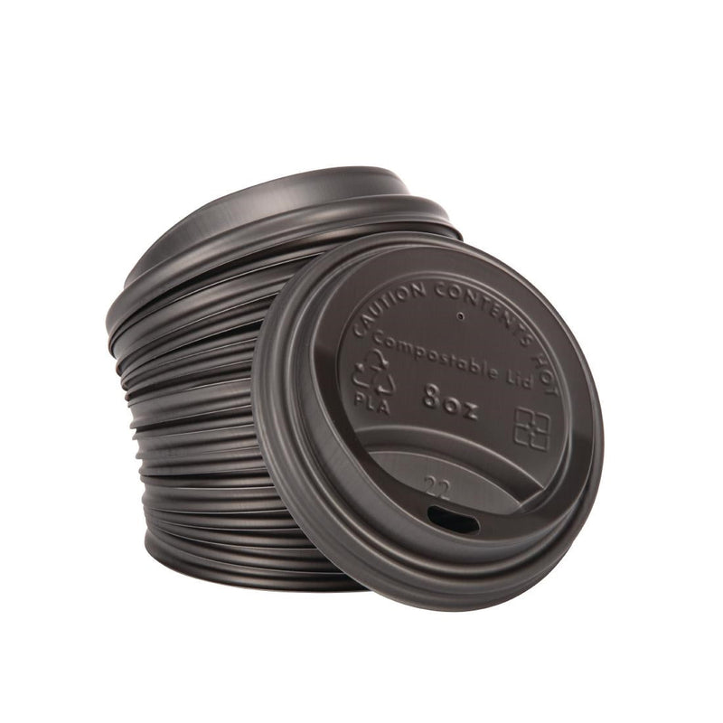 Fiesta Compostable Hot Cup Lids 225ml Pack of 50 DS054
