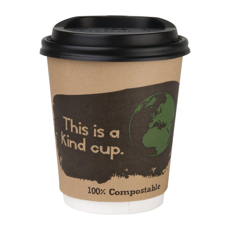 Fiesta Compostable Hot Cup Lids 225ml Pack of 50 DS054