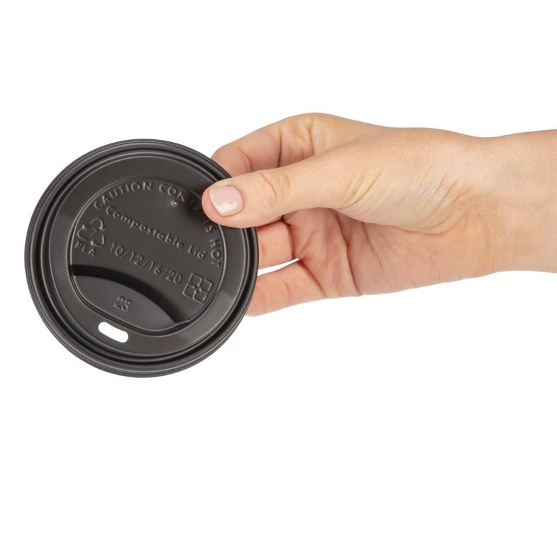 Fiesta Compostable Hot Cup Lids 340ml Pack of 50 DS055