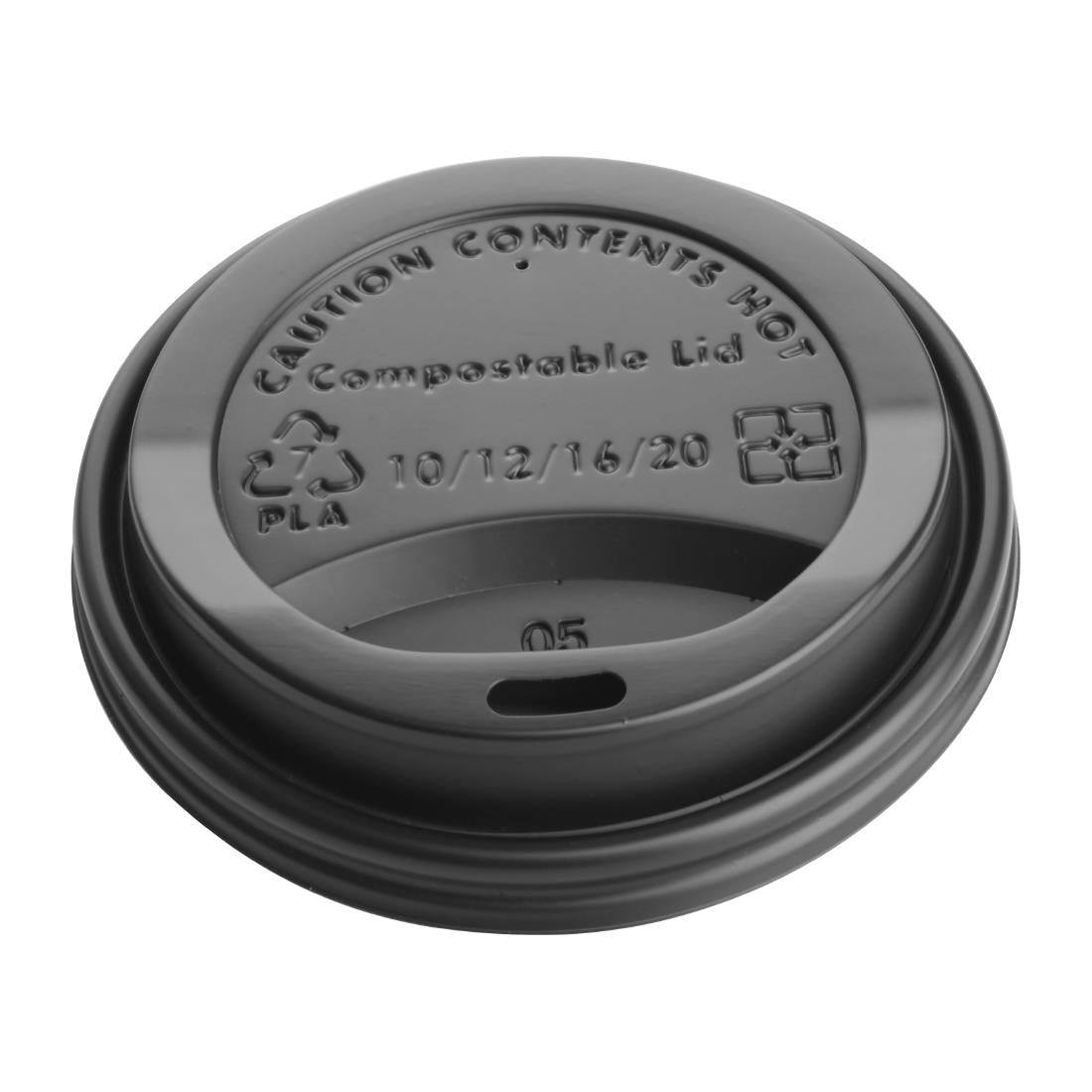 Fiesta Compostable Hot Cup Lids 340ml Pack of 50 DS055