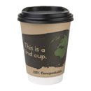 Fiesta Compostable Hot Cup Lids 340ml Pack of 50 DS055