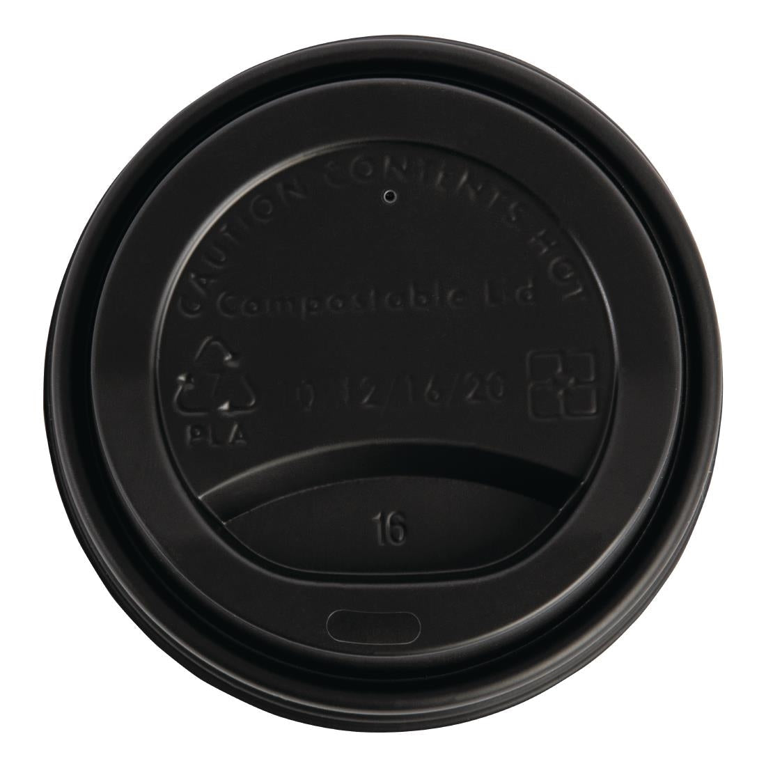 Fiesta Compostable Hot Cup Lids 340ml Pack of 50 DS055