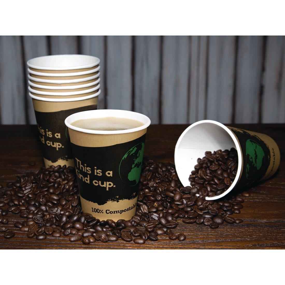 Fiesta Compostable Hot Cups Single Wall 340ml Pack of 1000 DS058