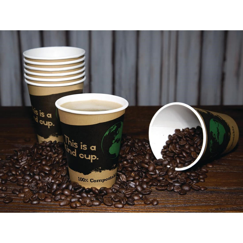 Fiesta Compostable Hot Cups Single Wall 340ml Pack of 1000 DS058