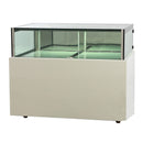 White marble chocolate display with storage 1500x800x1100mm - DS1500V