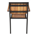 Bolero Steel & Acacia Armchair (Pack of 4) DS151