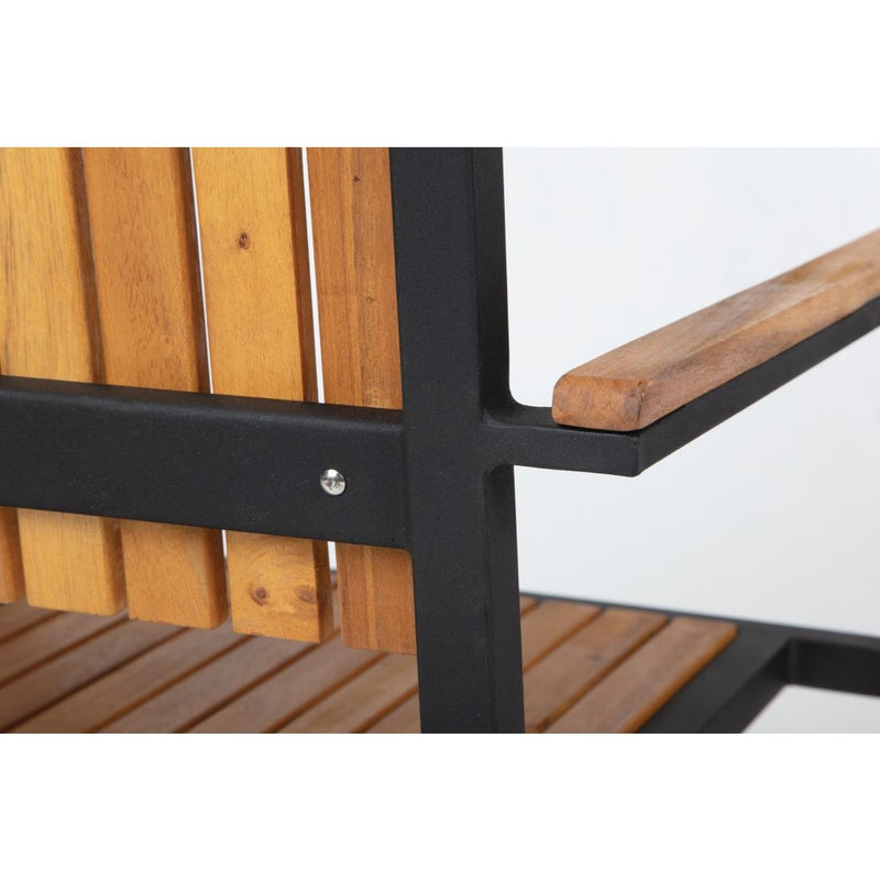 Bolero Steel & Acacia Armchair (Pack of 4) DS151