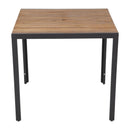 Bolero Square Steel and Acacia Table 800mm DS152