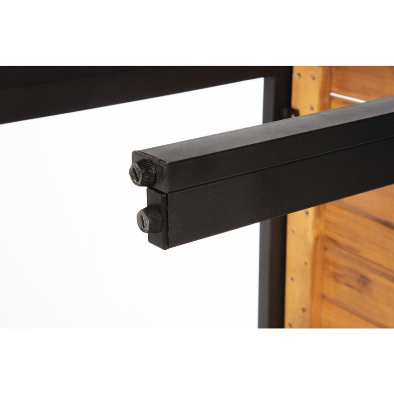 Bolero Rectangular Steel and Acacia Benches 1000mm (Pack of 2) DS154