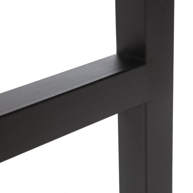 Bolero Square Steel and Acacia Bar Table 600mm DS155