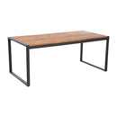 Bolero Acacia Wood and Steel Rectangular Industrial Table 1800mm DS157