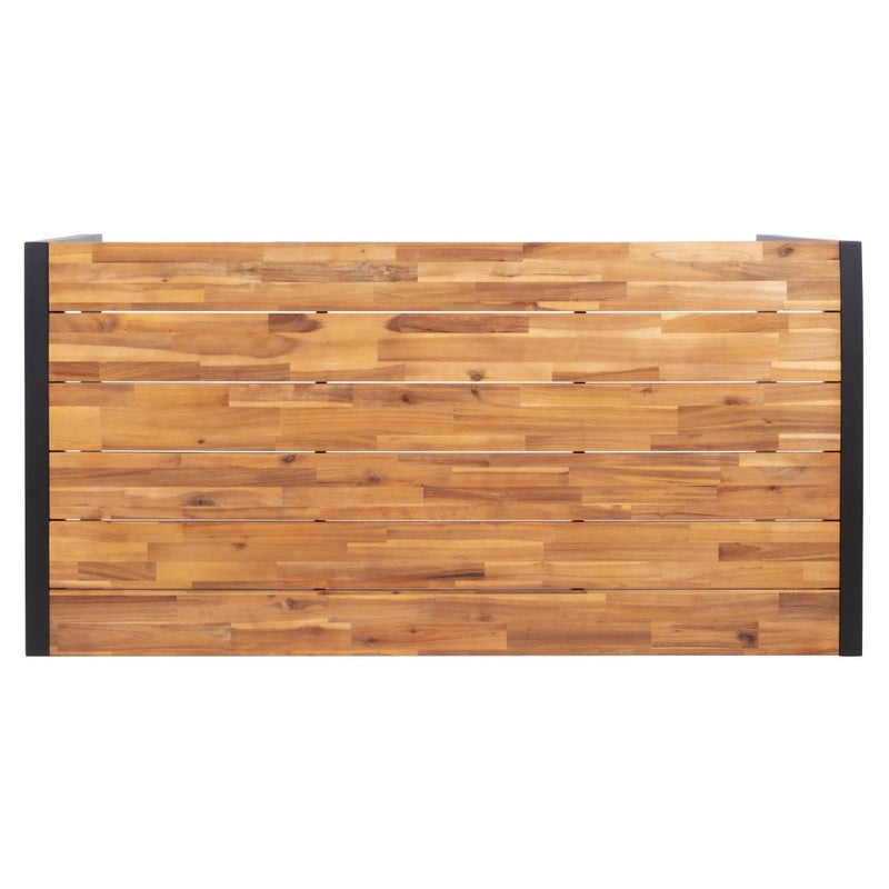Bolero Acacia Wood and Steel Rectangular Industrial Table 1800mm DS157