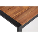 Bolero Acacia Wood and Steel Rectangular Industrial Table 1800mm DS157