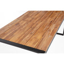 Bolero Acacia Wood and Steel Rectangular Industrial Table 1800mm DS157
