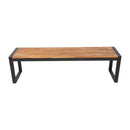 Bolero Acacia Wood and Steel Industrial Benches 1600mm (Pack of 2) DS158