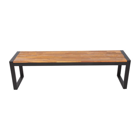 Bolero Acacia Wood and Steel Industrial Benches 1600mm (Pack of 2) DS158