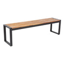 Bolero Acacia Wood and Steel Industrial Benches 1600mm (Pack of 2) DS158