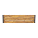 Bolero Acacia Wood and Steel Industrial Benches 1600mm (Pack of 2) DS158