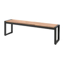 Bolero Acacia Wood and Steel Industrial Benches 1600mm (Pack of 2) DS158