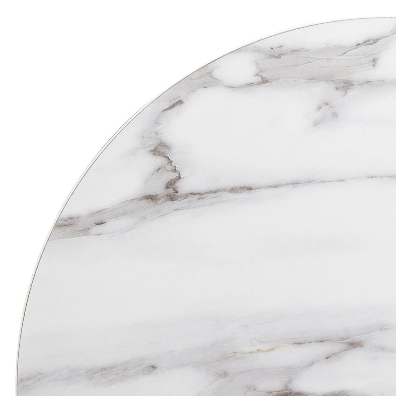 Bolero Pre-drilled Round Table Top Marble Effect 600mm DT445