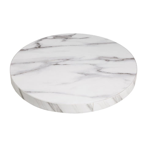 Bolero Pre-drilled Round Table Top Marble Effect 600mm DT445